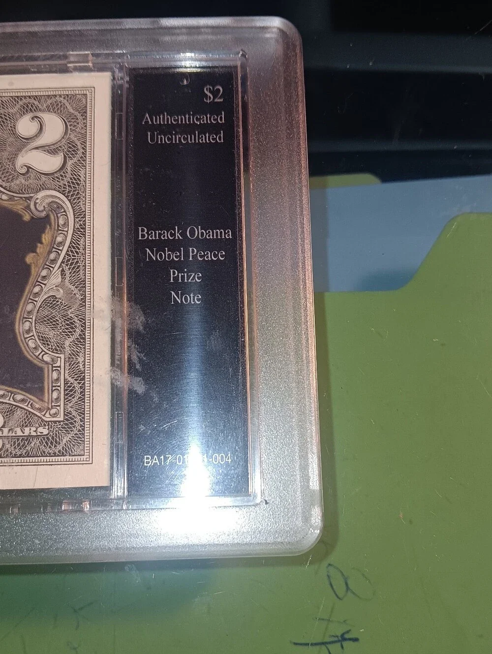 Novelty Collector Two Dollar Note -